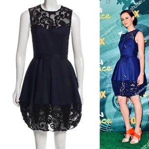 Opening Ceremony Lantern Black Lace Dress Size XS Sleeveless ASO Alexis Bledel